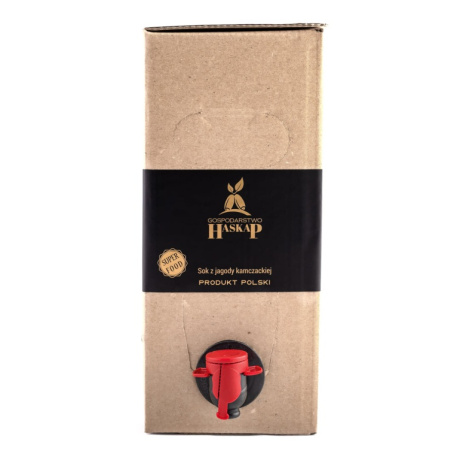 Karton bag-in-box 3 l z sokiem z jagody kamczackiej i kranikiem